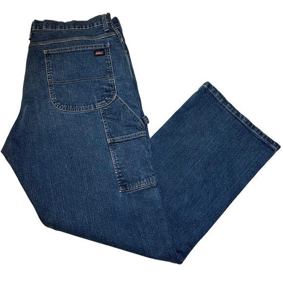 Dickies Other - Dickies Men's Carpenter Jeans Relaxed Fit Straight Leg Blue 40x30 Medium Wash
